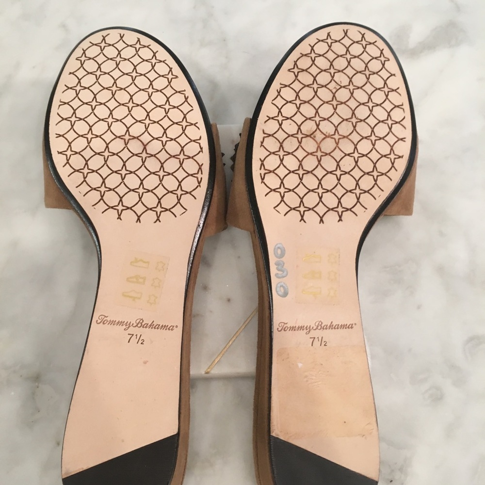 NWOT Tommy Bahama Suede Floral Slide Sandal - Picture 5 of 5